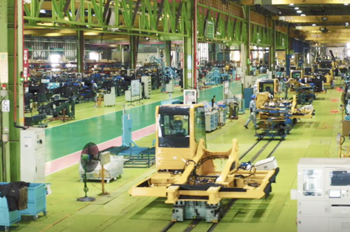 挖掘机装配流水线